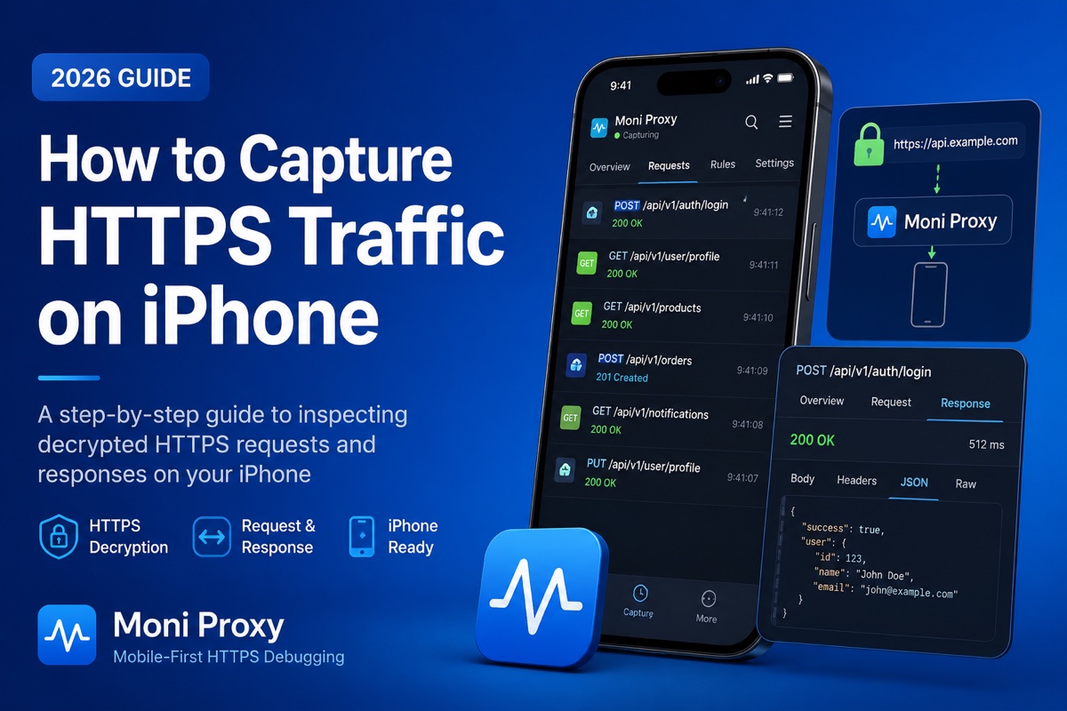 How to capture HTTPS traffic on iPhone with Moni Proxy